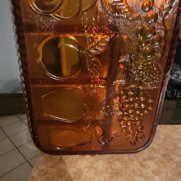 VINTAGE Indiana carnival glass relish tray - Picture 5 of 5